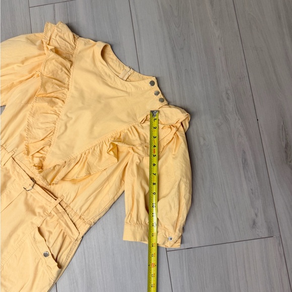 The Truffle Women’s Jumpsuit with Ruffle Detail Yellow Sz M - Picture 6 of 7